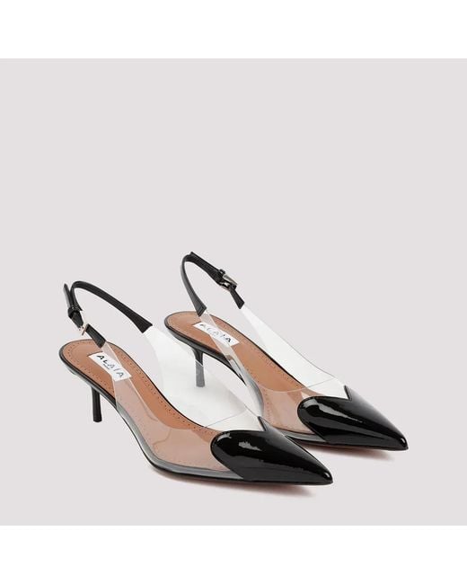 Alaïa Metallic Alaia Alaia Patent Calf Leather Slingback