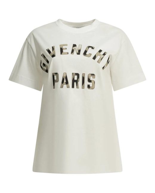 Givenchy White Paris" Crew-Neck T-Shirt