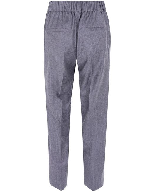 Peserico Blue Slim Fit Trousers