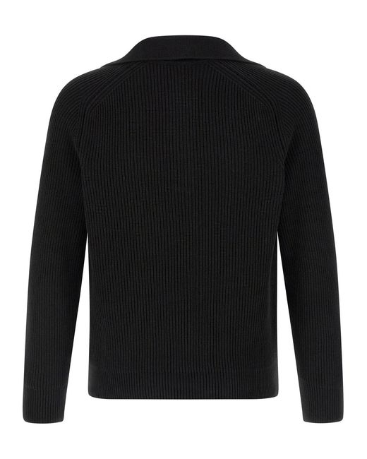 Rivvia Projects Black Polo Sweater for men