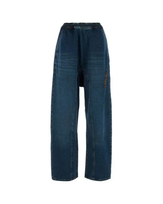 Y. Project Blue Y Project Evergreen Pinched Logo Souffle Jeans