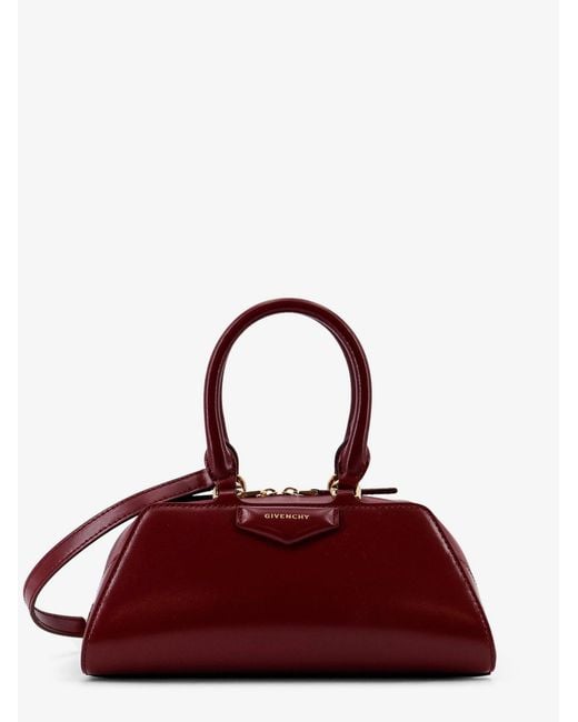 Givenchy Red Antigona Ew Mini Leather Crossbody Bag