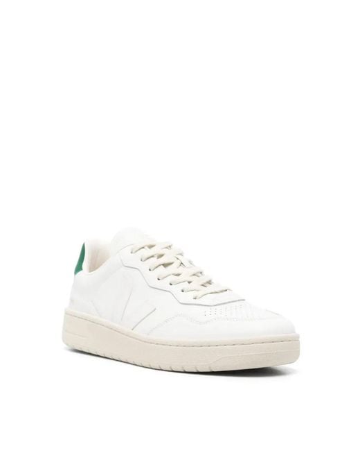 Veja White V-90 O.T. Leather Sneakers