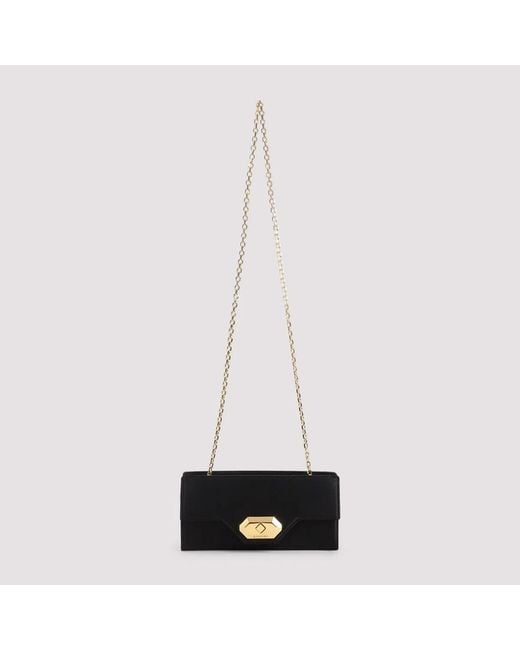 Lanvin White Invitation Evening Small Silk Pouch