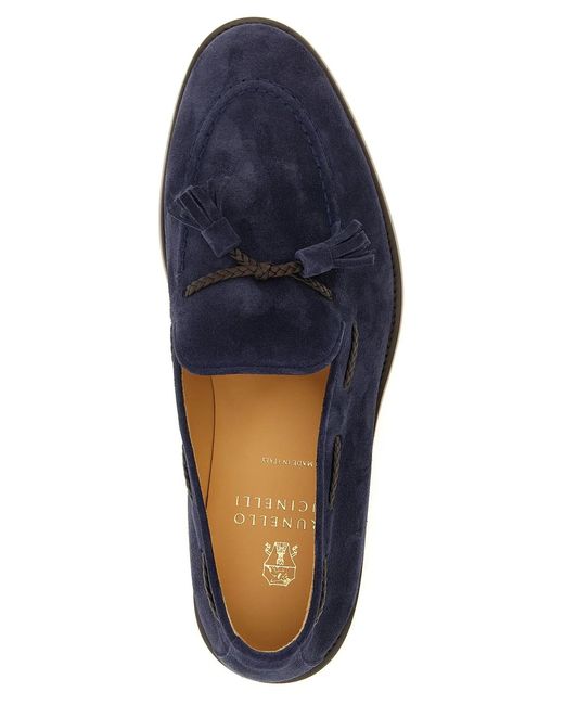 Brunello Cucinelli Blue Nappi Moccasins for men
