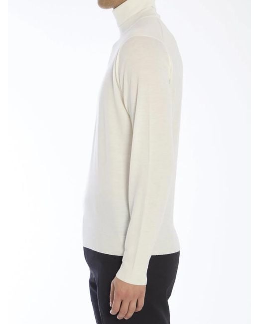 John Smedley White Cherwell Pullover for men