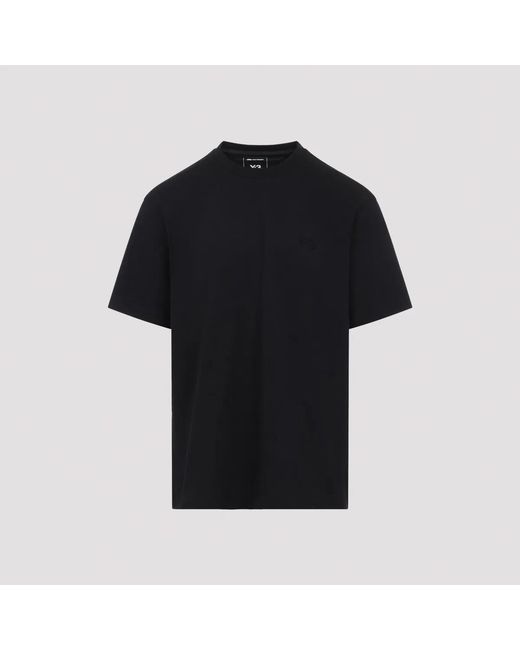 Y-3 Black Cotton T-Shirt for men