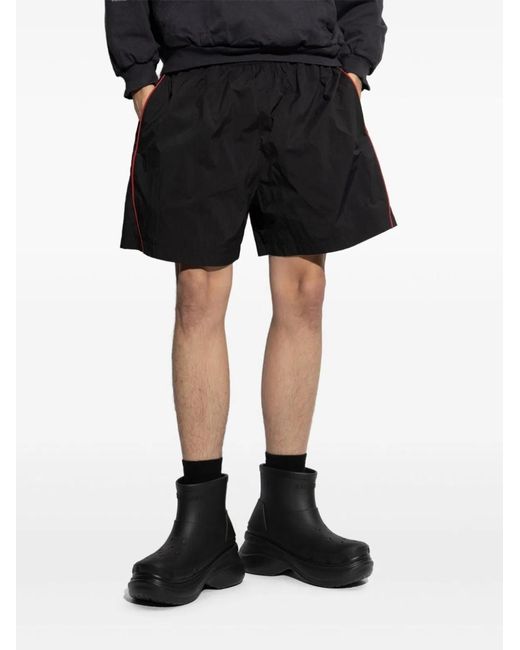 Balenciaga Black Nylon Bermuda Shorts for men