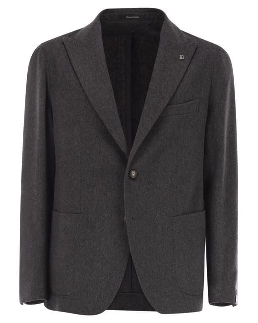 Tagliatore Black Cashmere And Silk Jacket for men
