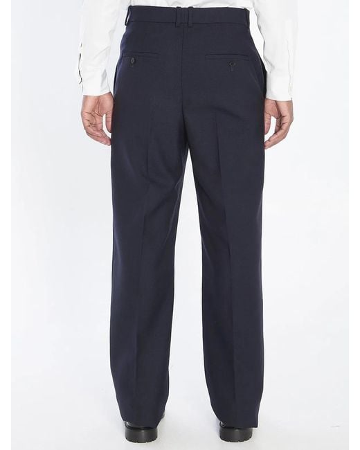 Saint Laurent Blue Wool Trousers for men
