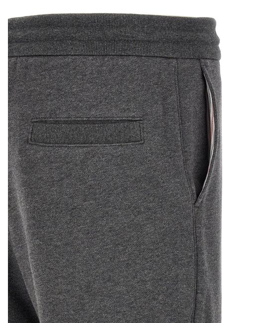 Thom Browne Gray '4Bar' Joggers for men