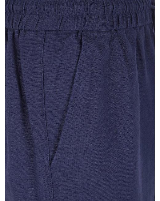 Les Deux Blue "Otto" Linen Shorts for men