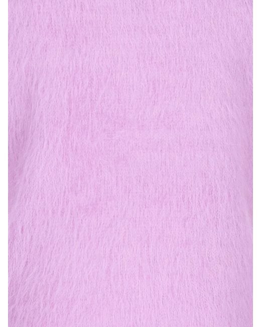 Chloé Purple Lilac Wool Blend Polo Shirt