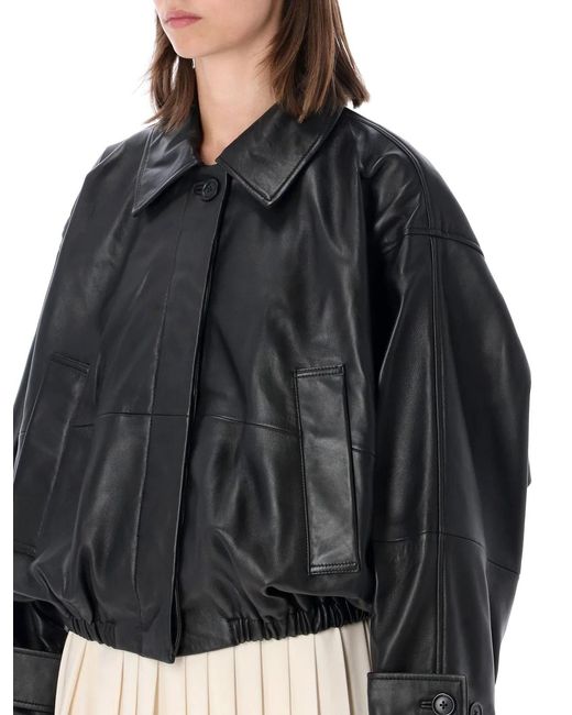 Rohe Black Leather Blouson Jacket
