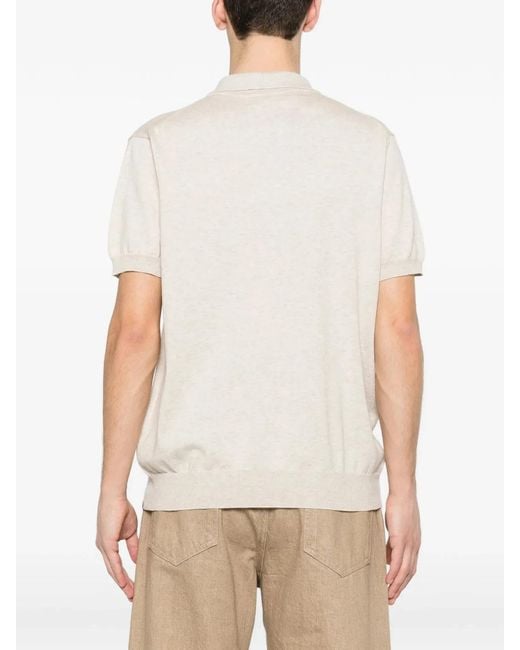 Woolrich White Knitted Polo for men