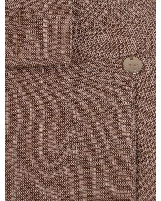 Liu Jo Natural Biscuit Cotton Trousers
