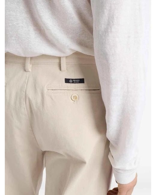 Prada Natural Cotton Pants for men