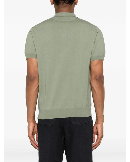 Woolrich Green Knitted Polo for men
