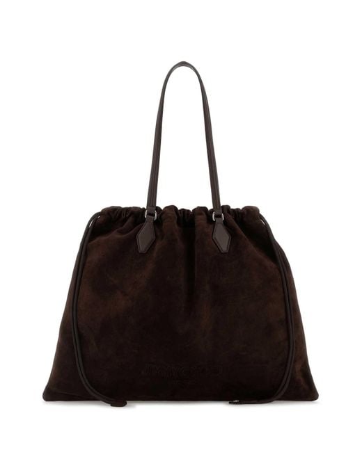 Jimmy Choo Black Suede Shopping Bag