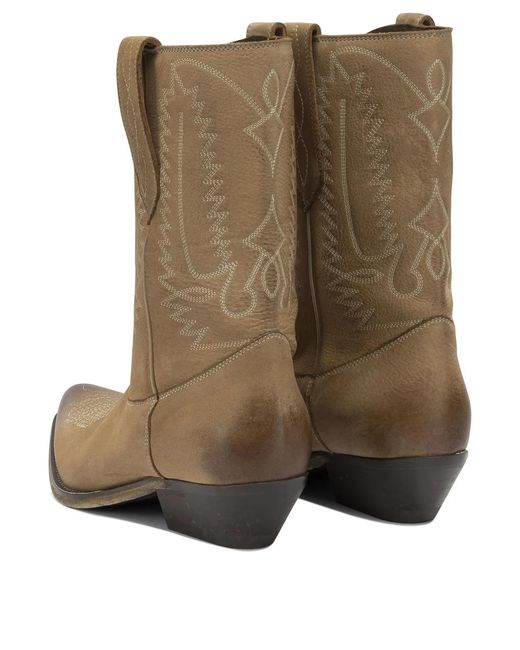 Golden Goose Deluxe Brand Brown "Wish Star" Cowboy Ankle Boots