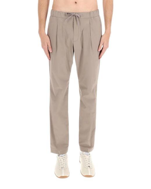 Herno Gray Pants With Logo for men