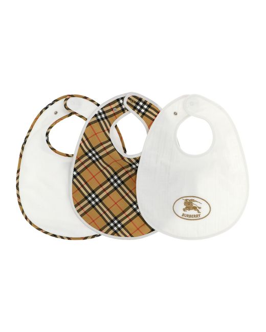 Burberry White Set Of 3 'Whitney' Bibs