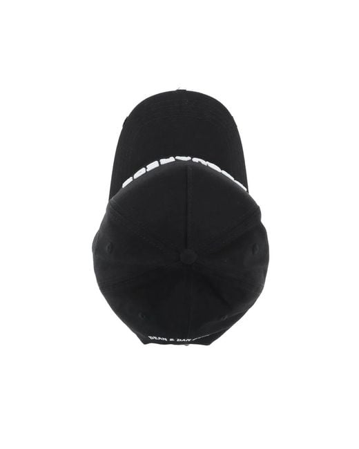 DSquared² Black Cotton Baseball Cap for men