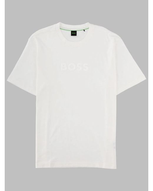 Boss White T-Shirt "Terrace" Con Logo for men