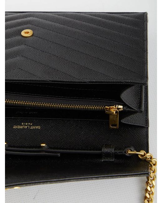 Saint Laurent Black Ysl C.Wallet 153Y Mono With Re