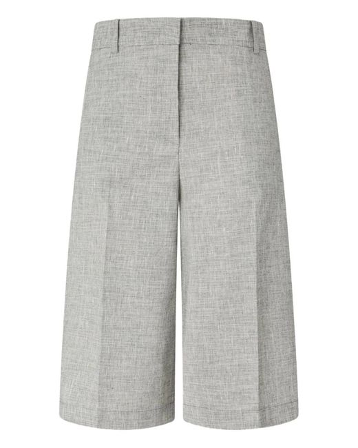 Pinko Gray Linen Shorts