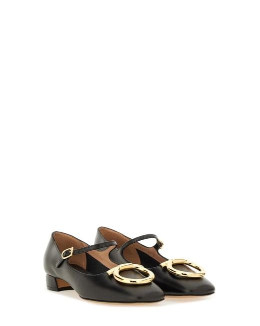Ferragamo White "Mary Jane Maxi Gancini" Shoe