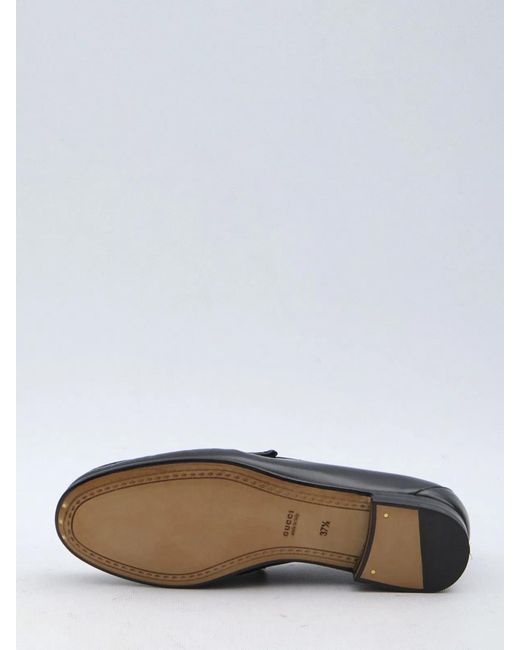 Gucci White Leather Loafers