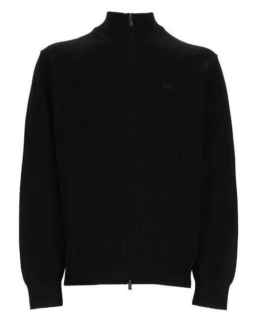 Boss Black Cardigan Con Logo for men