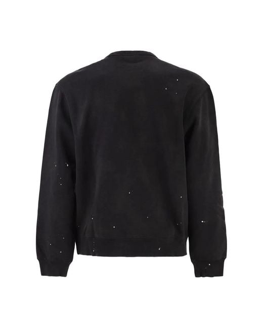 Carhartt Black Crew Neck Sweatshirt With Spray Effect Logo