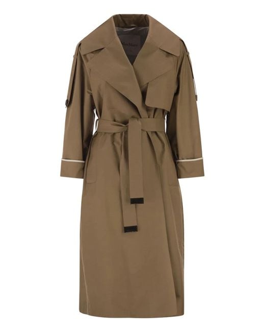 Max Mara Natural Utrench Trench Coat With Belt And Buttons