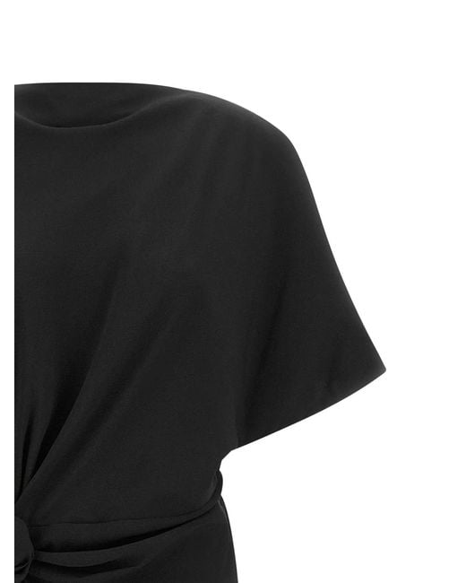 ROTATE BIRGER CHRISTENSEN Black Rotate Birger Christensen Wide Slit Dress