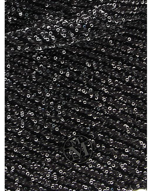Maison Michel Black 'Jude' Beanie With Micro Sequins