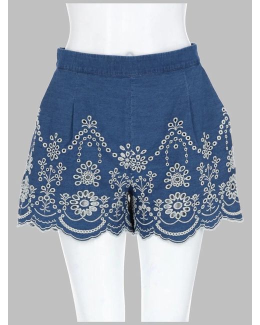 Mc2 Saint Barth Blue Mini Shorts