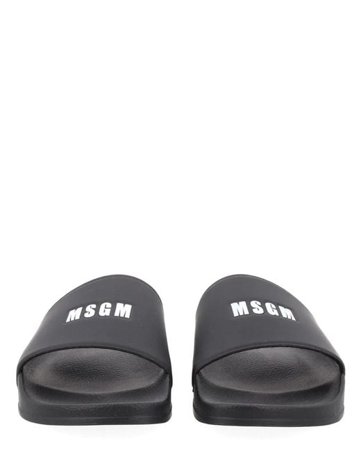 MSGM Gray Pvc Sandals for men