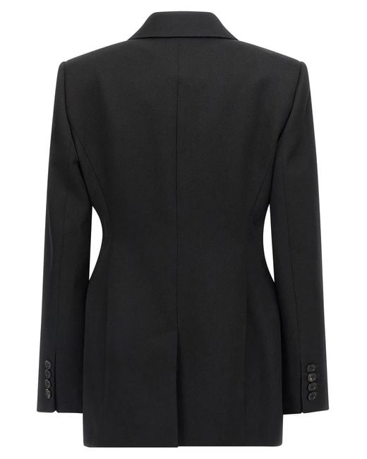 Givenchy Black Satin Lapel Blazer