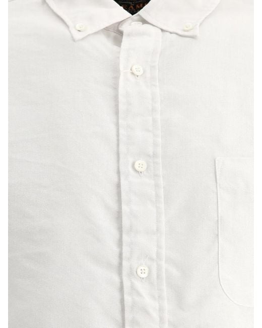 Beams Plus White Coolmax Casual Shirt for men