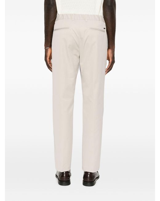 Herno White Polyester Regular Fit Pants for men