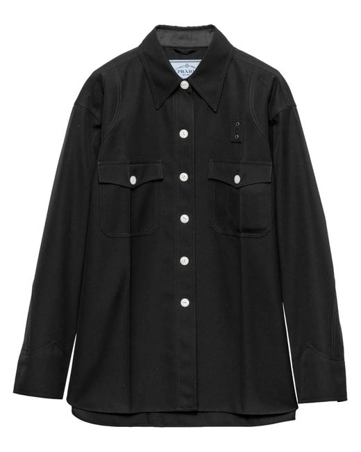 Prada Black Buttoned Long-Sleeve Shirt