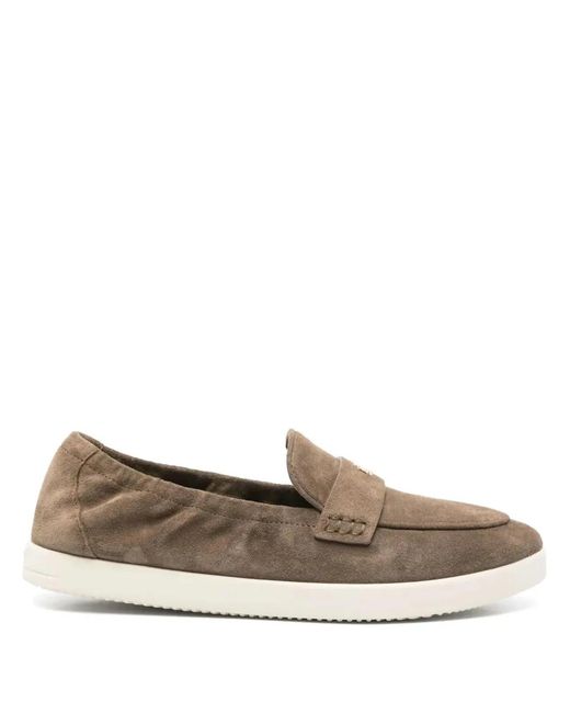 Tory Burch Brown Leather Flat Shoes