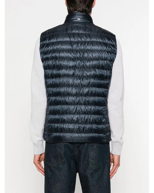 Herno Blue Nylon Down Vest for men