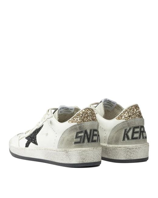 Golden Goose Deluxe Brand White "Ball Star" Low-Top Sneakers