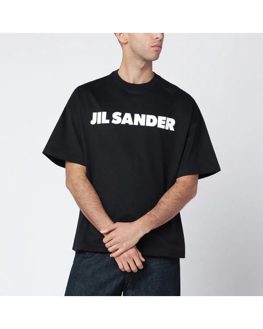 Jil Sander Black Boxy T-Shirt With Logo for men