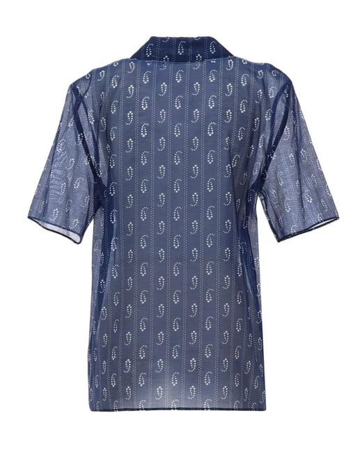 Tory Burch Blue "Paisley" Print Shirt