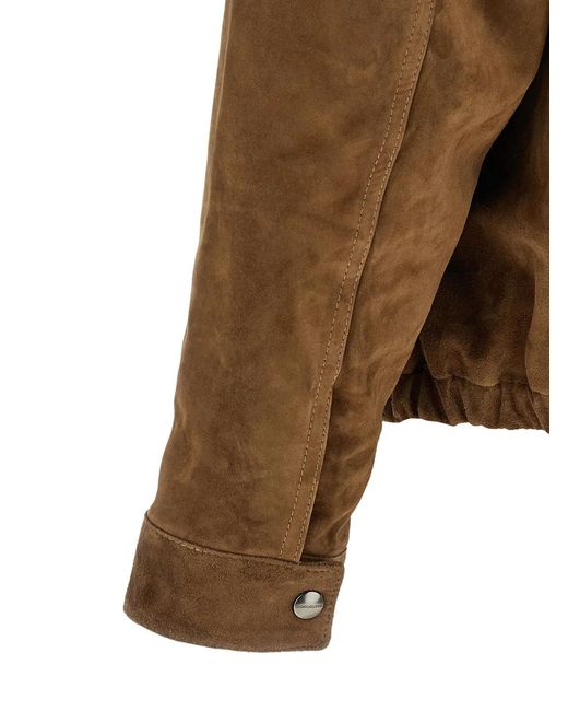 Giorgio Brato Brown Suede Jacket for men