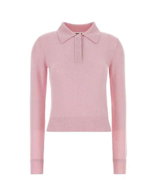 Jil Sander Pink Polo Shirt